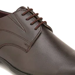 HERE&NOW Men Brown Round Toe Formal Derbys image 2