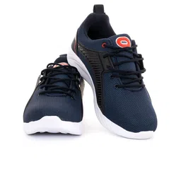 Khadims Men Navy Blue Woven Design Sneakers image 3