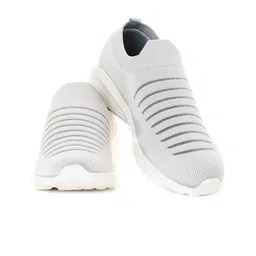 Khadims Men Grey Striped Slip-On Sneakers image 3
