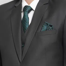 LUXURAZI Men Single-Breasted Slim-Fit Three-Piece Formal Suit image 5