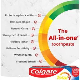 Colgate Set Of 2 Total Advanced Health 12Hr Protection Antibacterial Toothpaste- 150g Each image 4