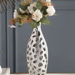 Decor de Maison Sophia Silver-Toned Metal Floral Vases-picture-31