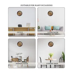 RANDOM Brown Printed Analogue Contemporary Wall Clock image 4