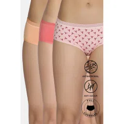 Zivame Low Rise Full Coverage Hipster Panty - Multicolor (Pack of 3) image 1