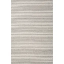 jaipur rugs Ivory Solid Wool 6 ft X 9 ft Hand Woven Carpet image 3