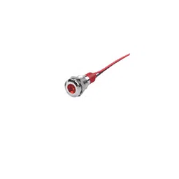 Red 3-9V 12mm LED Metal Indicator Light with 15CM Cable image 1