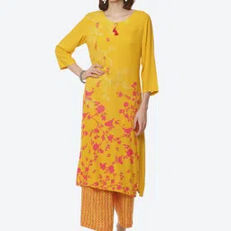 Rangriti Women Floral Printed Kurti with Palazzos image 1