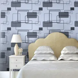 Jaamso Royals Grey & Blue Self-adhesive & Waterproof Squares Wallpaper image 1