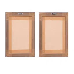 THE HANDMADE FLAIR 2-Pcs Grey & Black Geometrical Painting Wall Art image 4