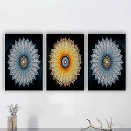 SAF Black & White 3 Pieces Painting Waterproof Wall Art image 1