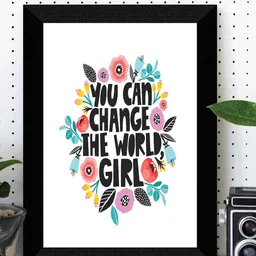 SAF Black & White Motivational Quote Printed Framed Wall Art image 1