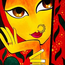 Wallpics Red & Yellow Printed Waterproof Wall Poster image 1