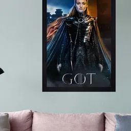 Gallery99 Blue & Brown Sansa Stark Textured Framed Wall Art image 1