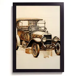 RANDOM Beige & Brown Abstract Painting Wall Art image 1