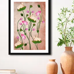 999Store Rust Colored & Black Painting Framed Wall Art image 1