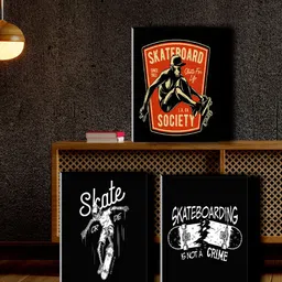 SAF White & Black 3 Pieces Motivational Quotes Painting Wall Art image 2