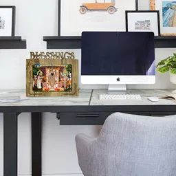 PnF Brown & Red Wooden Religious Wall Art image 2