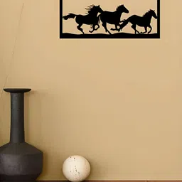ARTROOMS Black Horse Metal Wall Decor image 2