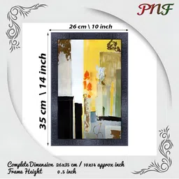 PnF Black & Yellow Abstract Wall Art image 2