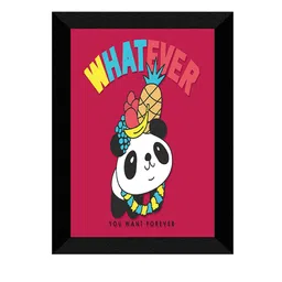 SAF Black & Red Painted UV Textured Framed Wall Art image 2