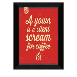 SAF Red & Yellow Painted Framed Wall Art image 2