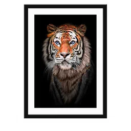 999Store Black & Orange Tiger Framed Printed Paper Painting image 2