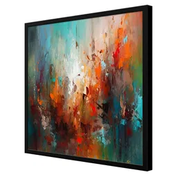 999Store Green & Red Canvas Abstract Painting Wall Art image 2