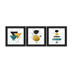 SAF Black & White 3 Pieces Abstract Painting Wall Arts image 2