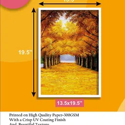 SAF Yellow Digital Painting Framed Wall Art image 3