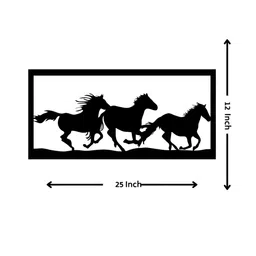 ARTROOMS Black Horse Metal Wall Decor image 3