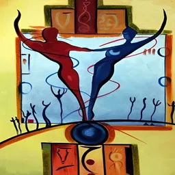 PnF Black & Blue Paper Wall Art image 3