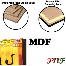 PnF Beige & Red 3 Piece Painting Wooden Floral and Botanical Wall Paintings image 3