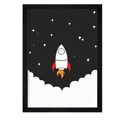 Gallery99 Black & White Solid Framed Wall Art image 3