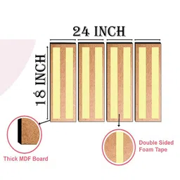 SAF 4-PC Orange & Golden Buddha Printed Wall Art image 3