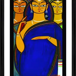 Adventures India Black & Blue Wooden Wall Painting image 3