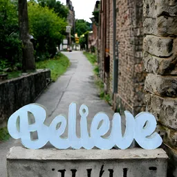 BS AMOR White Wooden Abstract Table Top Photographs image 3