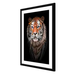 999Store Black & Orange Tiger Framed Printed Paper Painting image 3
