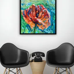 999Store Green & Orange Canvas Abstract Wall Art image 4