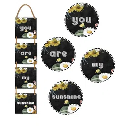 ROMEE Multicoloured Wooden Wall Hanging image 4