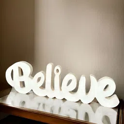 BS AMOR White Wooden Abstract Table Top Photographs image 4