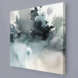 RANDOM Grey & Green Canvas Floral and Botanical Wall Art image 4