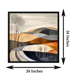 999Store Brown & Grey Canvas Abstract Painting Wall Art image 5