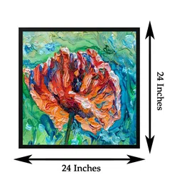 999Store Green & Orange Canvas Abstract Wall Art image 5