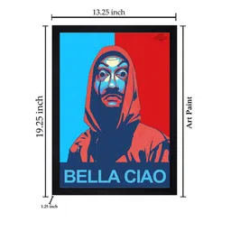 Gallery99 Red & Blue Bella Ciao Textured Framed Wall Art image 5