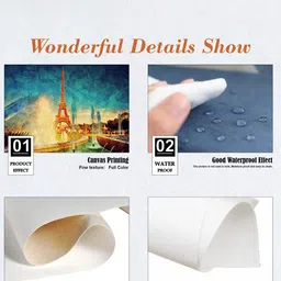 SAF Orange-Coloured & Black Vintage Forest Printed Cnvas Unframed Wall Art image 5