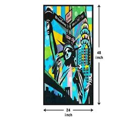 999Store Blue & Black Printed Framed Canvas Wall Art image 5