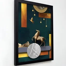 RANDOM Blue & Grey Abstract Painting Wall Art image 5