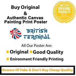 British Terminal Orange & Grey Religious Wall Painting image 5