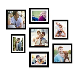 Art Street Set Of 7 Black Solid Wall Photo Frames image 2