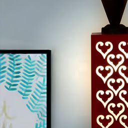 Gojeeva Red Wood Square Shaped Wall Lamp-picture-45